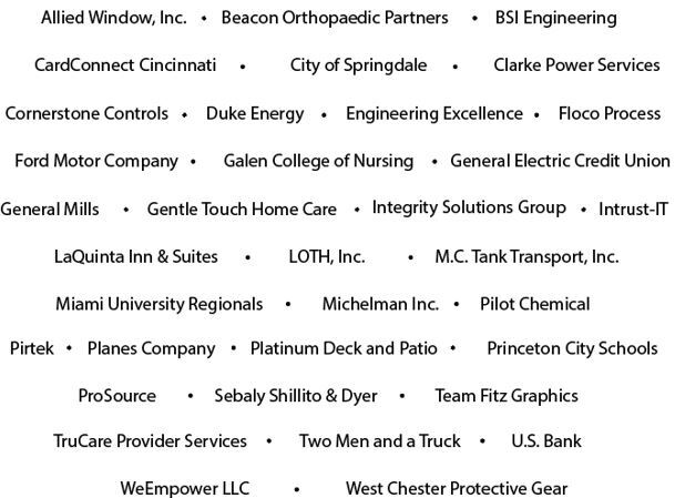 Sponsors' logos on banner